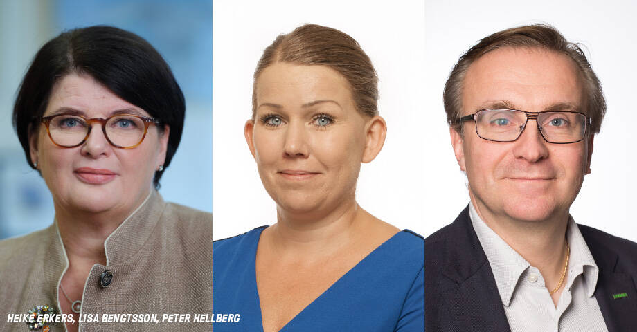 Heike Erkers, Lisa Bengtsson och Peter Hellberg